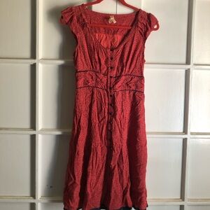 Anthropologie Maeve button down 1940s style dress